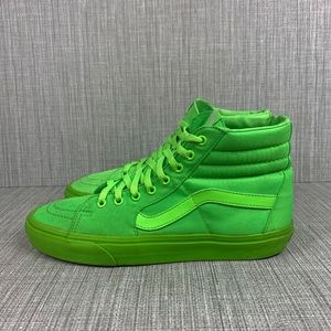 Vans Neon Green Sk8 Hi High Tops Sz 10.5